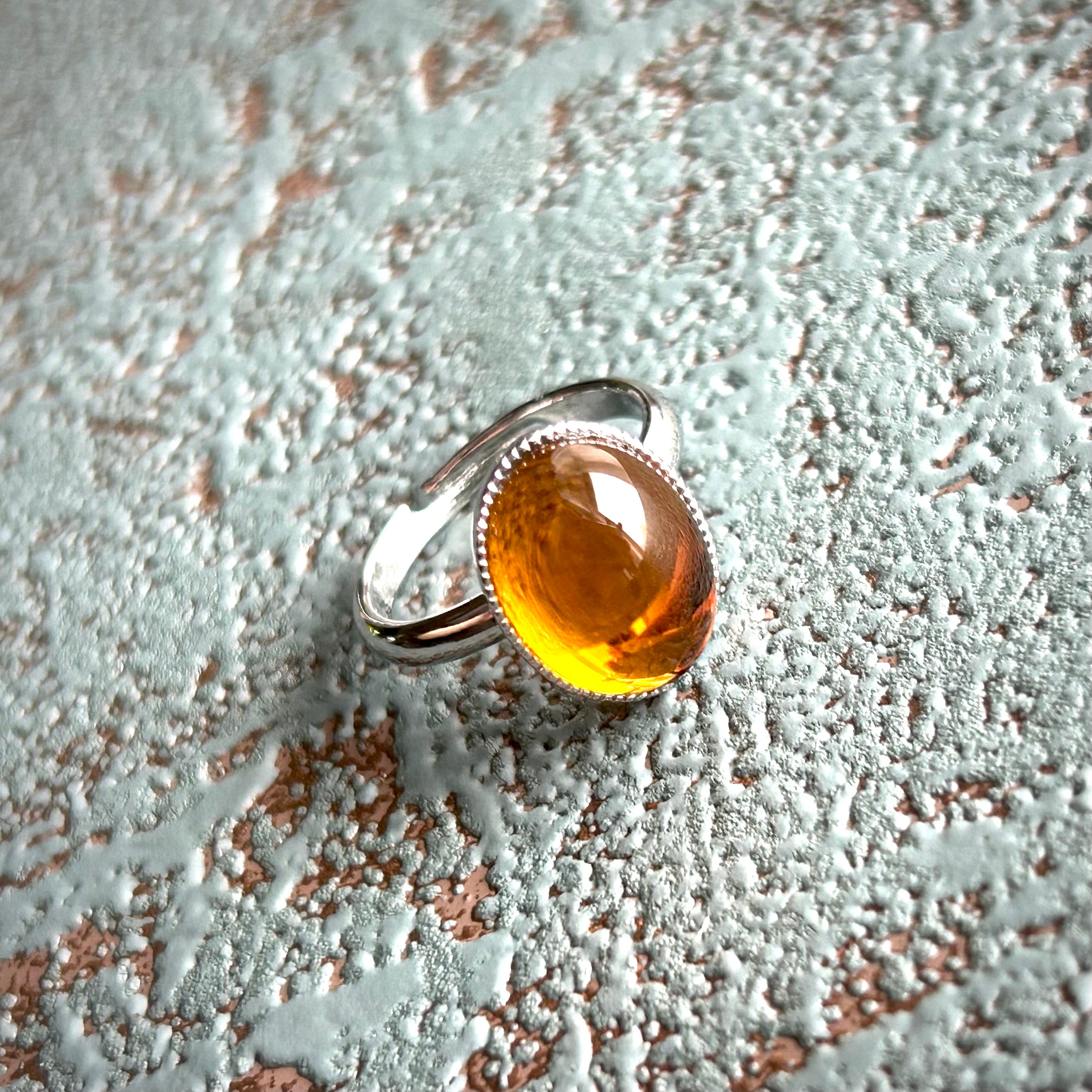 Cat's iris / リング / Amber