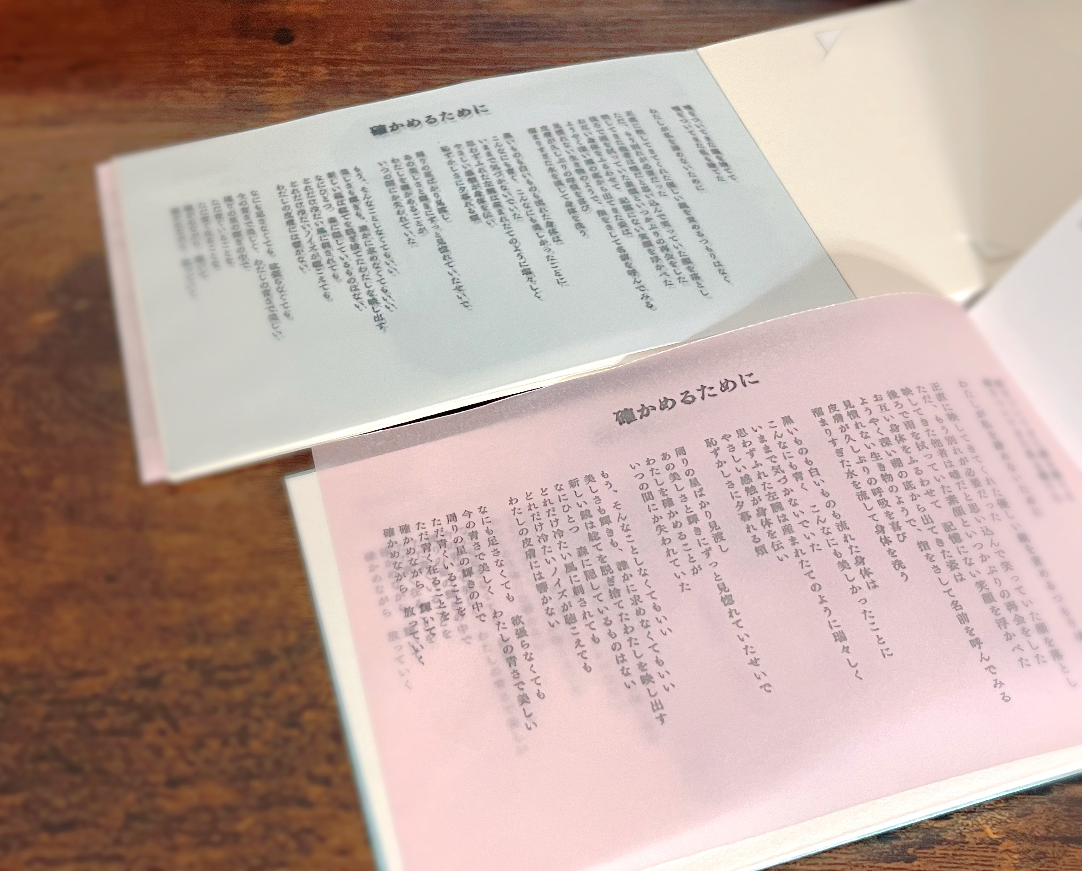 詩集『たしかめる、ための』