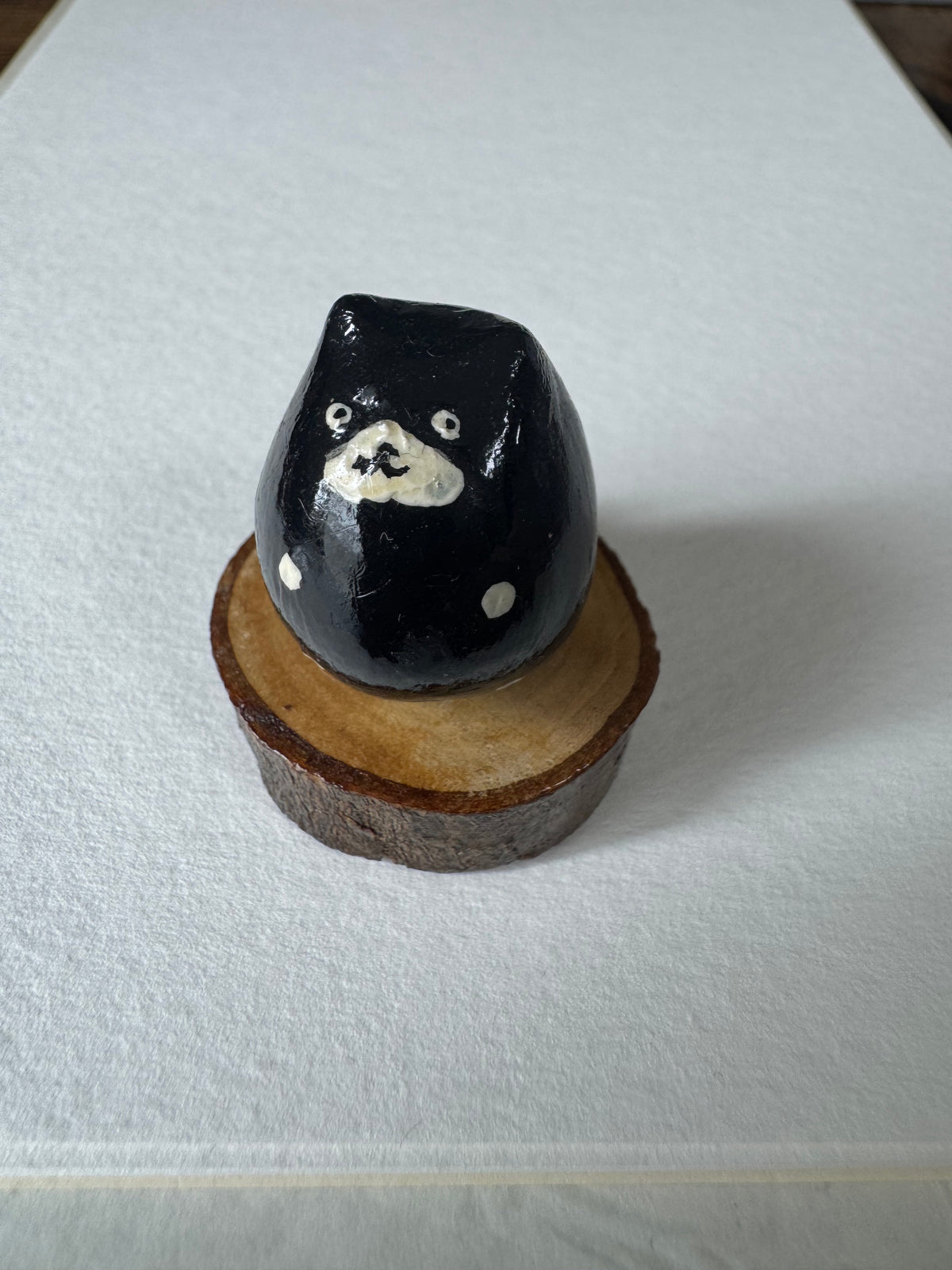 猫 ミニフィギュア 黒ハチワレ